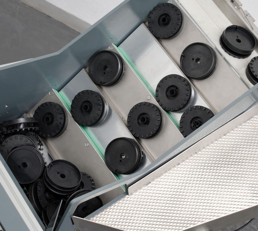 Posicionador de piezas motorizado