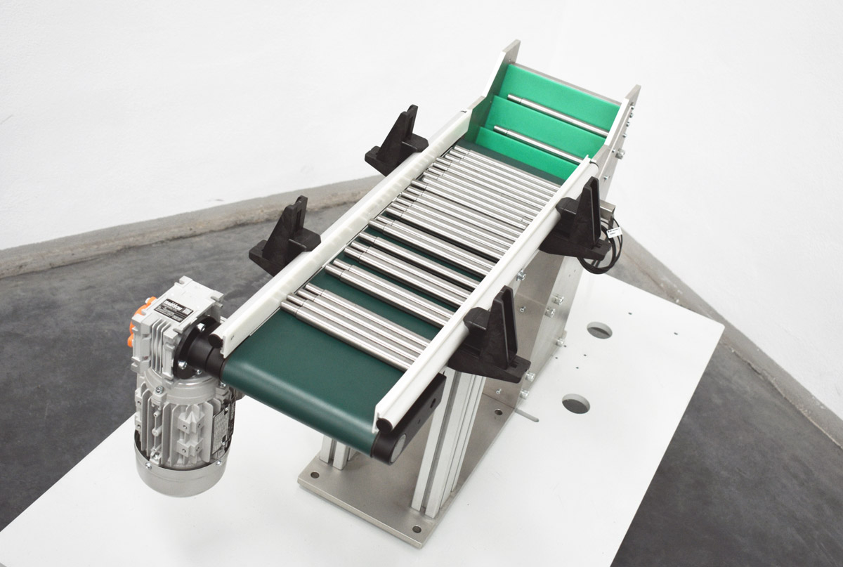 Sistema de posicionamiento de piezas mecanico-neumatico para decoletaje de ejes-varilla vista superior