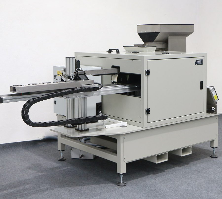 Sistema vibratorio con tolva de acero