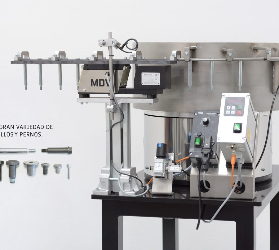 Posicionador vibratorio de múltiples tornillos y pernos para control de calidad